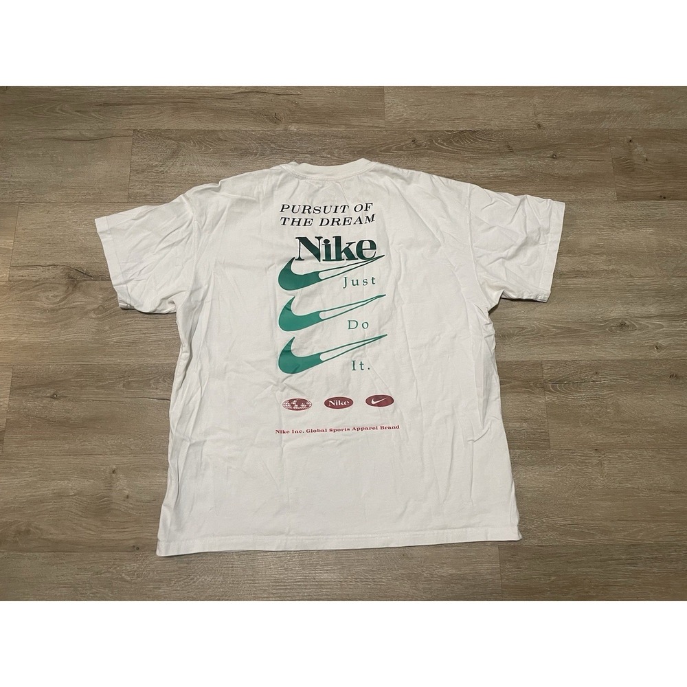 Nike Shirt Mens Sz L White The Nike Tee Loose Fit Just Do It Graphic